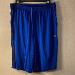 adidas Royal Blue Athletic Shorts with Black Side Stripes